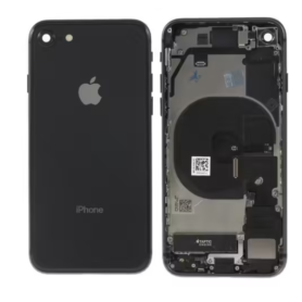 Back Cover Housing iPhone 8 Black - Original Dismantled Grade A with Charging Connector Without Battery
