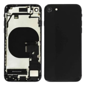 iPhone SE 2020 Black Chassis with Charging Connector and Battery Grade AB