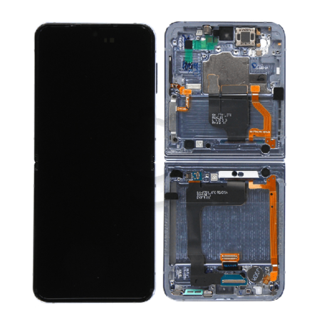 Display, Screen - Samsung Galaxy Z Flip 4 5G Blue Screen + Frame (Refurbished Original), wholesale price