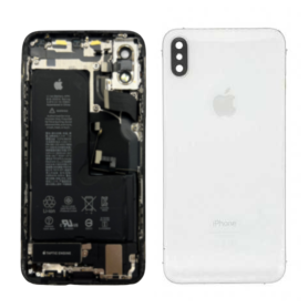 Back Cover Housing iPhone XS White - Charging Connector + Battery (Original Disassembled) - Grade B