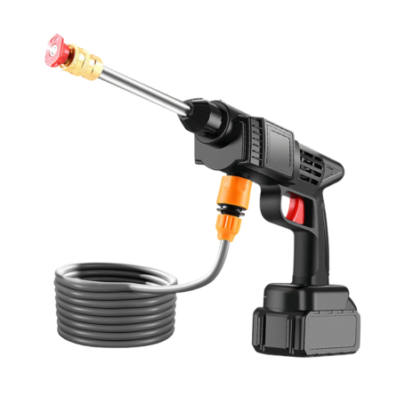 Laveur, Jet d’eau - Nettoyeur Haute Pression Sans Fil 12V-24V Double Batterie 48Vf 5 Cellules Lithium Auto-aspiration - Noir, pr