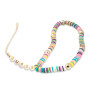 Phone Accessory - Elegant Heishi phone strap with multicolored beads and charm by GUESS GUSTPEAM – 25 cm, wholesale price