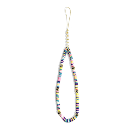 Phone Accessory - Elegant Heishi phone strap with multicolored beads and charm by GUESS GUSTPEAM – 25 cm, wholesale price