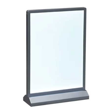 Affichage, Écran, Présentoir - Panneau Publicitaire LED Double Face - Présentoir Lumineux de Comptoir Rechargeable pour Table et