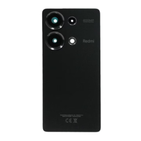 Back Glass, Rear Cover - Rear window Xiaomi Redmi Note 13 4G Black (Original Disassembled) - Grade AB, wholesale price