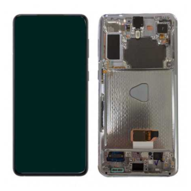 Display, Screen - Screen Samsung Galaxy S21 Plus (G996) Silver + Frame (Original Disassembled) - Grade B, wholesale price