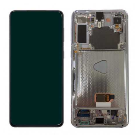 Écran, Display - Ecran Samsung Galaxy S21 Plus (G996) Argent + Chassis (Original Démonté) - Grade B, prix de gros.