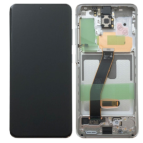 Screen, Display - Screen Samsung Galaxy S20 4G/5G (G980/G981) Gray + Frame (Original Disassembled) - Grade B, wholesale price