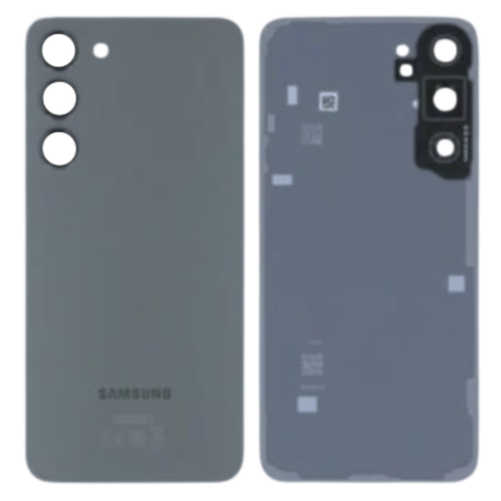 Dos, Panneau Arrière - Vitre Arrière Samsung Galaxy S23 Plus (S916B) sans Contour Lentille Gris (Original Démonté) - Grade A, pr