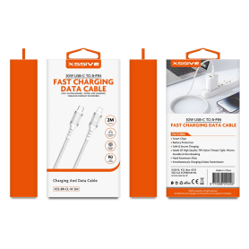 USB-C/Lightning Charging Cable 2M 30W XSSIVE XSS-BR-CL-W - Fast Charge 2M White