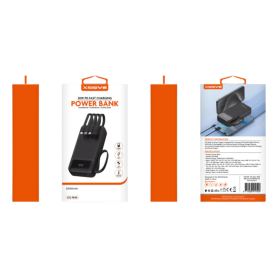 Portable Charger, Battery Pack - Power Bank 20000mAh XSSIVE XSS-PB48 - 4 USB-C/Lightning/USB-A/MICRO-USB Cables - Black, wholesa