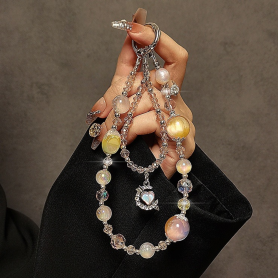 Accessory, Charm - Phone Strap Pink with Heart Pendant, wholesale price