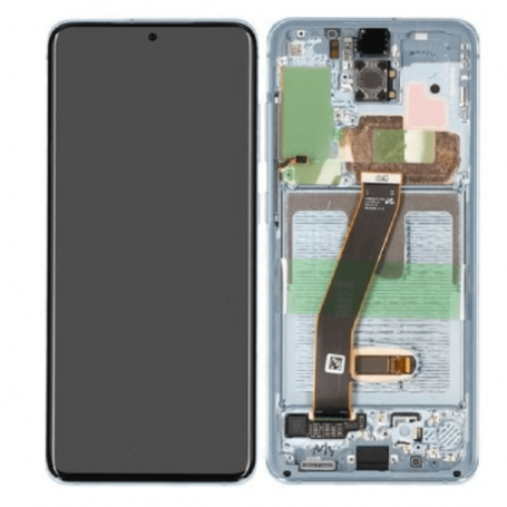 Screen, Display - Ecran Samsung Galaxy S20 4G/5G (G980/G981) Bleu + Châssis (Service Pack) - GH82-31432D, wholesale price