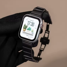 Watch Band, Strap - Bracelet pour Apple Watch - Acier Inoxydable - Noir, wholesale price