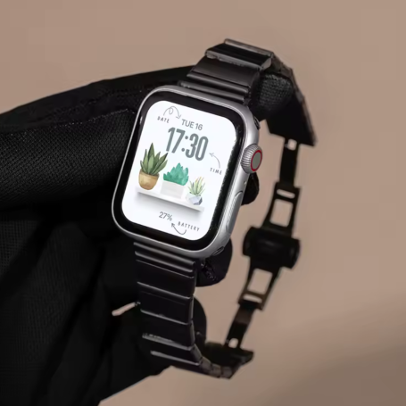 Watch Band, Strap - Bracelet pour Apple Watch - Acier Inoxydable - Noir, wholesale price