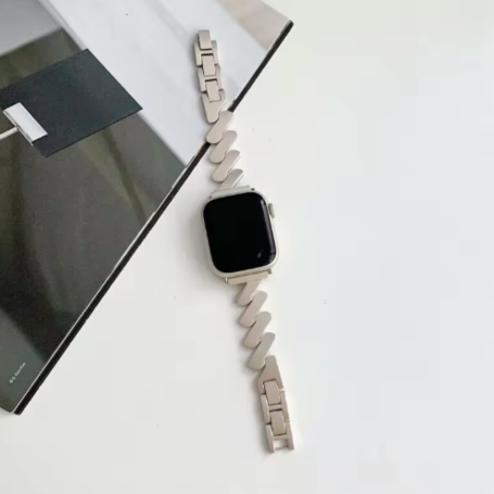 Bracelet, Cadran - Bracelet Wave pour Apple Watch - Acier Inoxydable - Argent, prix de gros.