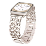 Bracelet, Montre, Accessoire - Bracelet à Couble Chaîne pour Apple Watch - Acier Inoxydable - Argent, prix de gros.