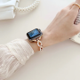 Bijou, Accessoire - Bracelet de Petites Perles Ovales pour Apple Watch - Acier Inoxydable - Or et Blanc, prix de gros.