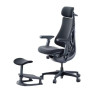 Office Chair, Recliner - LiberNovo Omni Ergonomic Armchair - Black (seat depth 48 cm) with footrest, wholesale price