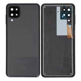 Back Glass, Rear Cover - Samsung Galaxy A12 (A125F) Rear Glass, Frameless, Black Lens (Original Disassembled) - Grade A, wholesa