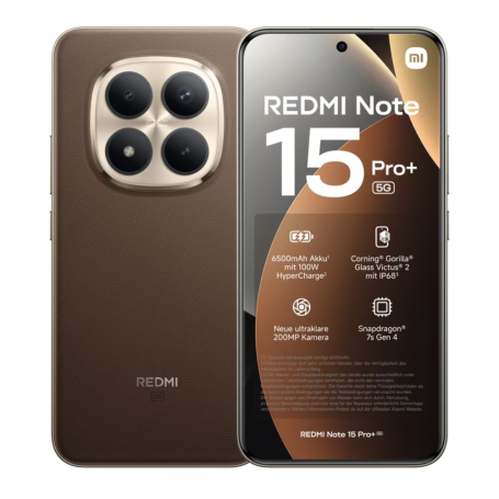 Smartphone, Téléphone - Xiaomi Redmi Note 15 pro+ 5G 8 Go/256 Go Brun Moka - Neuf, prix de gros.