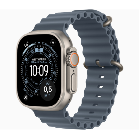 Smartwatch, Fitness Tracker - Apple Watch Series Ultra 3 GPS 49mm Natural Titanium Connected Watch With Sport Band M/L - New, wh