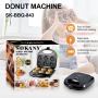 Appliance, Cooker - Electric Multifunctional Donut Maker 6-Hole Non-Stick Multicook - Black, wholesale price
