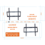 Mounting Bracket, TV Holder - Fixed Wall Mount TV Support for 26 to 65 CIAOBOSI TX-8135 - 45 kg Max, wholesale price