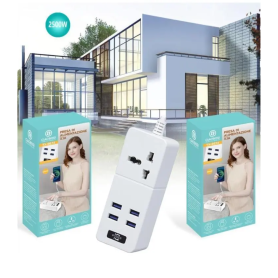 Power Strip, Extension Cord - CIAOBOSI TX-9674 Portable USB Power Strip, 2500W, 3.1A, 110-250V, wholesale price