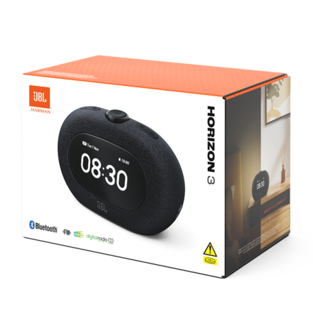 Haut-parleur, Réveil - Enceinte Radio Réveil Bluetooth JBL Horizon 3 DAB - JBLHORIZON3BLK - Noir, prix de gros.