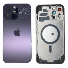 Smartphone Apple, Téléphone - Châssis Complet iPhone 14 Pro Violet eSIM - Connecteur de Charge sans Batterie (Origine Demonté) -