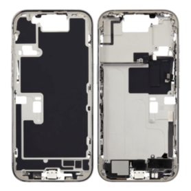 Châssis, Cadre - Châssis iPhone 16 Pro Max sans Vitre Arrière sans Batterie Titane Blanc eSIM US (Original Demonté) Grade AB, pr