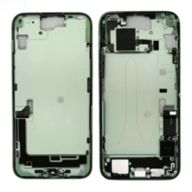 Coque, Carcasse - Chassis iPhone 15 sans Vitre Arrière sans Batterie Vert (Origine Demonté) Grade AB, prix de gros.