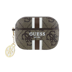 Accessoire, Étui - Coque de Protection pour AirPods 3 PU Charm Classic Logo GUESS GUA3P4RPSW - Marron, prix de gros.