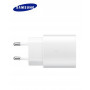 Kit Chargeur Type-C / Type-C Samsung 25W Blanc - Retail Box (Origine)