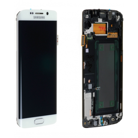 Ecran Samsung Galaxy S6 Edge (G925F) Blanc (Service Pack) - GH97-17162B-17334B-17334B