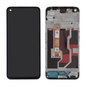 Écran, Display - Ecran Oppo A76 Noir + Châssis (OLED), prix de gros