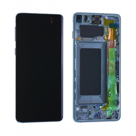 Ecran Samsung Galaxy S10 (G973) Vert + Châssis (Service Pack) - GH82-18850E