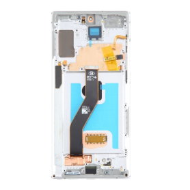 Écran, Display - Ecran Samsung Galaxy Note 10 Plus Blanc + Chassis (Original Démonté) - Grade A, prix de gros.