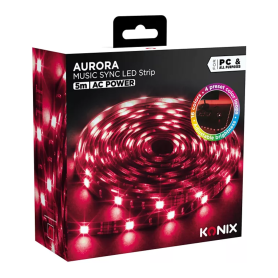LED Light Strip, RGB Lighting - Konix Aurora Music LED Gaming Strip Light 5m, wholesale price