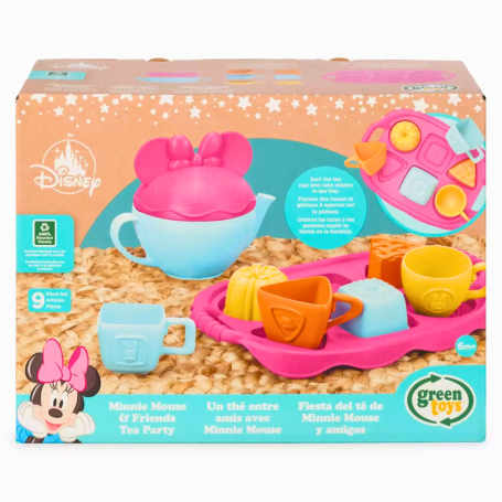 Kids Tea Toys - Recycled Plastic Disney Minnie Mouse & Friends Tea Set - Set of 9 - Pink, wholesale price