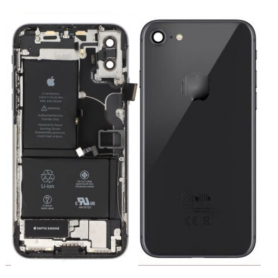 Pièces détachées iPhone - Châssis Complet iPhone 8 Noir - Connecteur de Charge + Batterie (Original Demonté) - Cassé, prix de gr