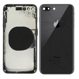 Vitre arrière, Cadre - Châssis Vide iPhone 7 Plus Noir (Original Demonté) - Cassé, prix de gros.