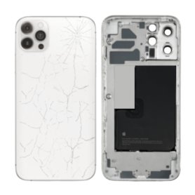 Mobile Parts - iPhone 13 Pro Max Complete Chassis White - Charging Connector without Battery (Original Disassembled) - Broken, w
