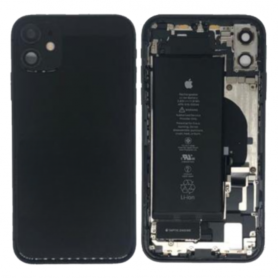 Pièce détachée iPhone, Composant iPhone - Châssis Complet iPhone 11 Noir - Sans Connecteur de Charge + Batterie (Origine Demonté