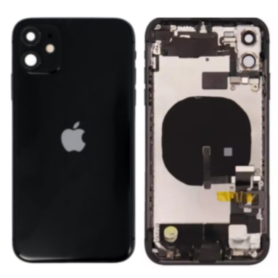 Vitre arrière - Châssis Complet iPhone 11 Noir Sans Connecteur de Charge (Original Demonté) - Grade AB, prix de gros.