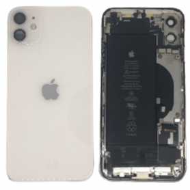 Back Cover - Complete iPhone 11 White Chassis - Without Charging Port + Battery (Original, Removed) - Grade B, wholesale price