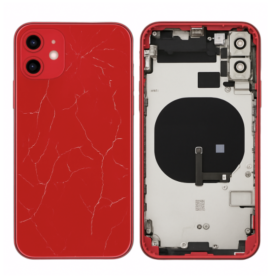 Coque, Cadre - Châssis Complet iPhone 11 Rouge - Sans Connecteur de Charge (Original Demonté) - Cassé, prix de gros.
