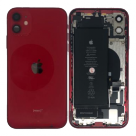 Chassis, Housing - Complete iPhone 11 Red Chassis - Without Charging Connector + Battery (Original, Removed) - Grade B, wholesal