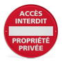 Sign, Notice - Circular aluminum plaque - No Access Private Property Panel - 20*20cm - Without accessories, wholesale price